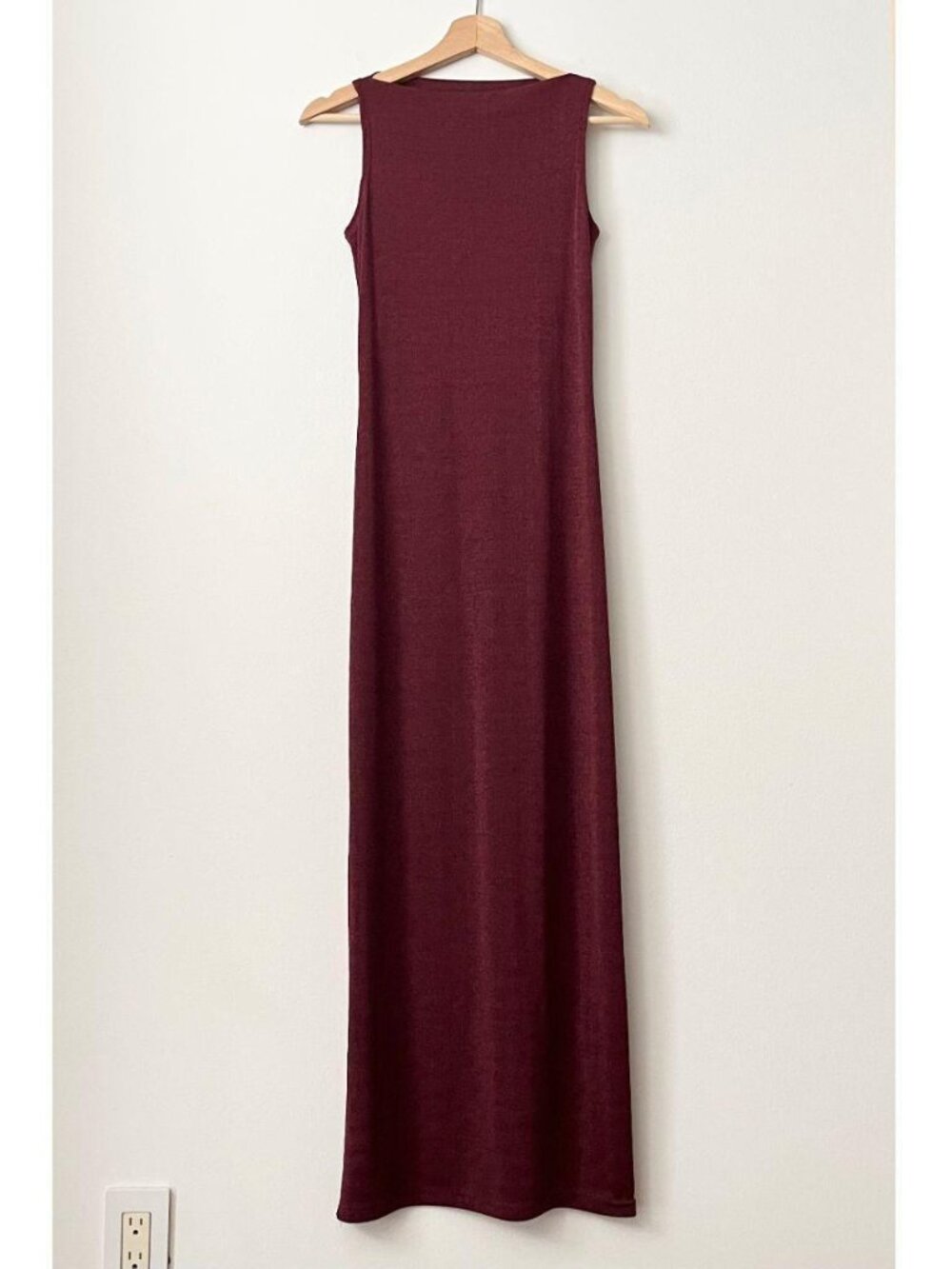 NWOT Vintage Jonathan Martin Brick Red Long Maxi Dress Size M Tall Minimalist